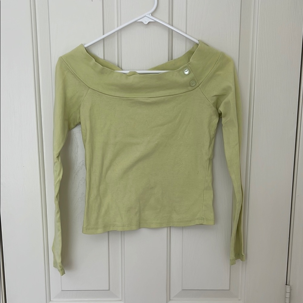 Lime Green Long Sleeve Women's Top